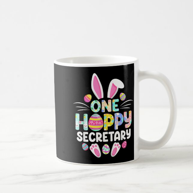 One Hoppy Secretary Funny Easter Day  Coffee Mug (Right)