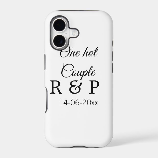 One hot add couple name initial letter text date (Back)