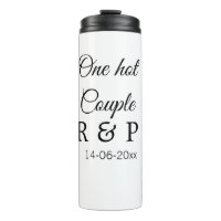 One hot add couple name initial letter text date