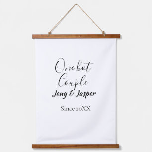One hot couple add name since 20XX year date Hanging Tapestry
