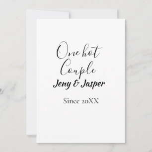 One hot couple add name since 20XX year date Invitation