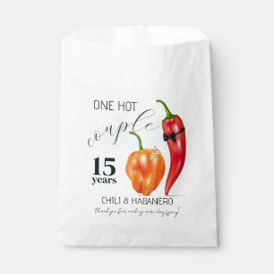 One Hot Couple Hot Pepper Wedding Anniversary Favour Bags