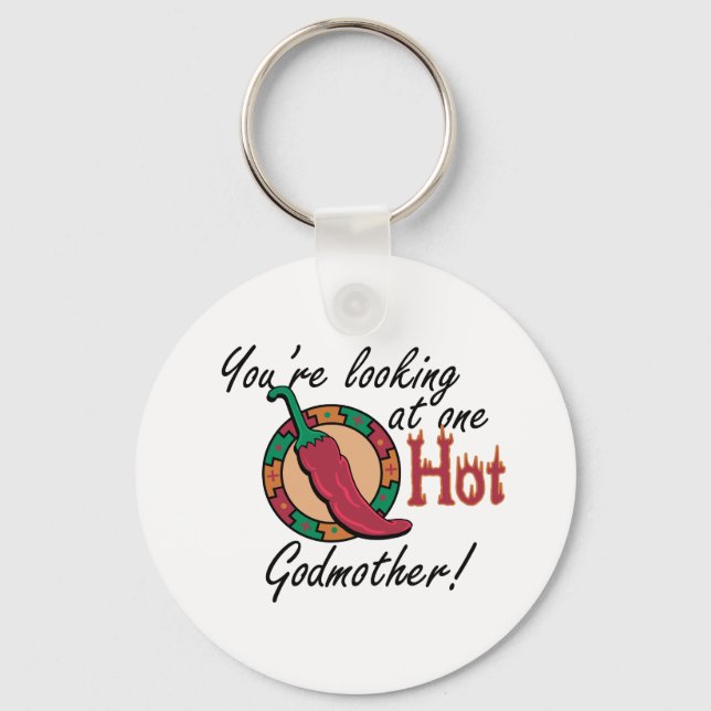 One Hot Godmother Key Ring (Front)