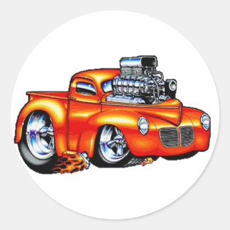 One Hot Truck Classic Round Sticker