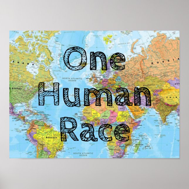 One Human Race Poster (Front)