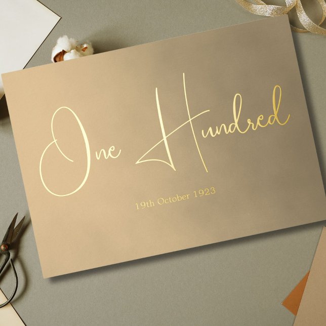 One Hundred 100th Male Birthday Invitation (Creator Uploaded)