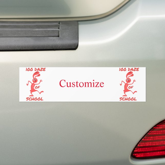 One Hundred Daze Of School Thunder_Cove  Bumper Sticker (On Car)