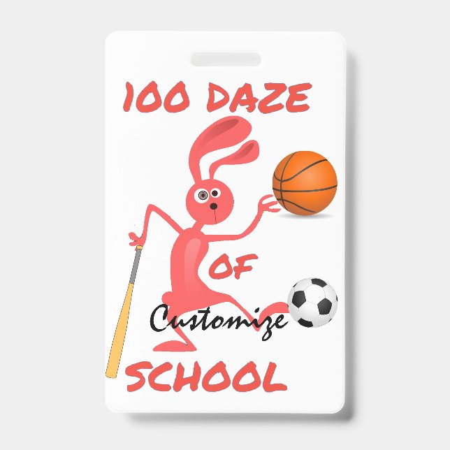 One Hundred Daze Of School Thunder_Cove ID Badge (Front)