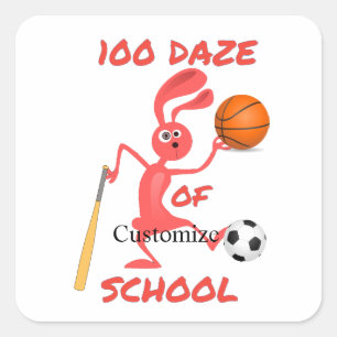 One Hundred Daze Of School Thunder_Cove  Square Sticker
