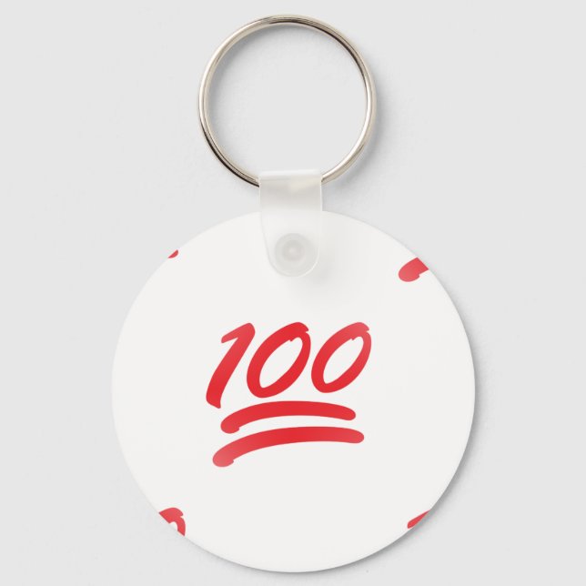 one hundred emoji key ring (Front)