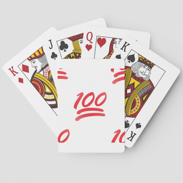 one hundred emoji playing cards (Back)