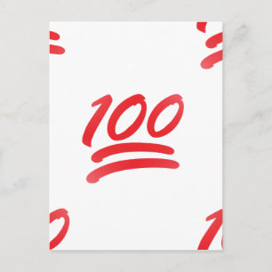 one hundred emoji postcard