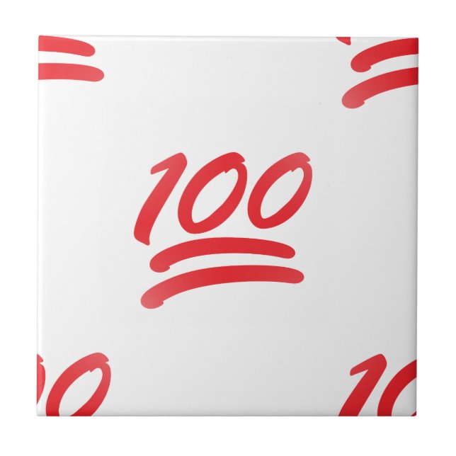 one hundred emoji tile (Front)