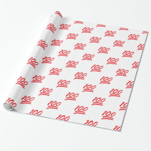 one hundred emoji wrapping paper