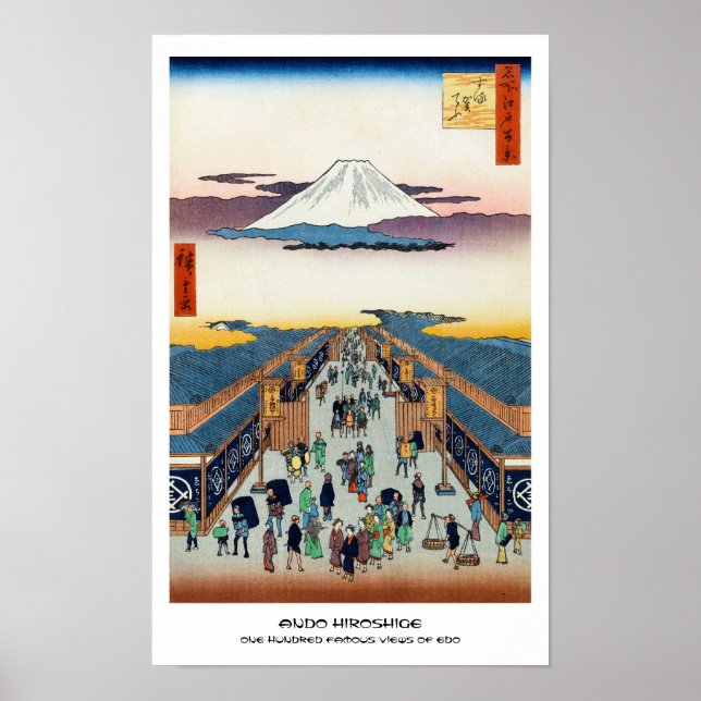 One Hundred Famous Views of Edo Ando Hiroshige Poster (Front)