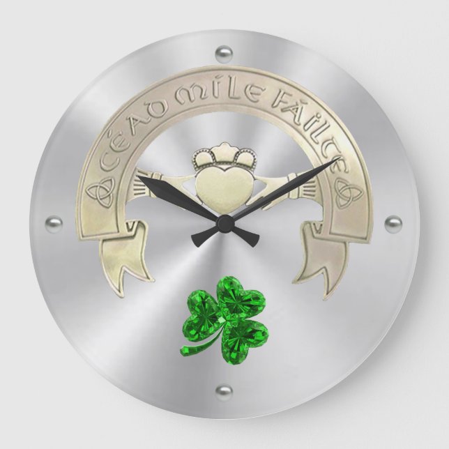 One Hundred Thousand Welcomes Large Clock (Front)