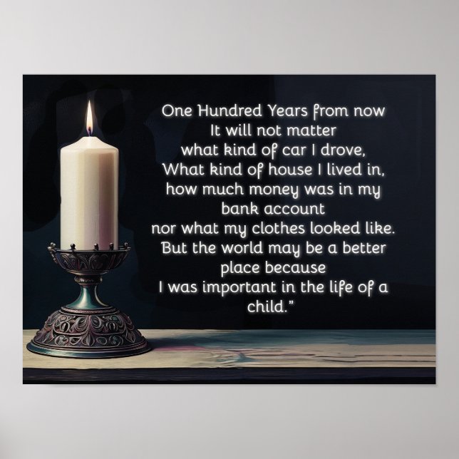 One Hundred Year from Now.... Poster (Front)