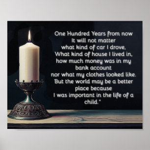 One Hundred Year from Now.... Poster