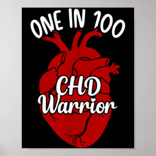 One In 100 Chd Warrior Congenital Heart Disease Aw Poster