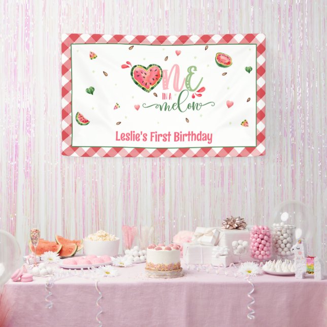 One in a Melon 1st Birthday Banner (Party)