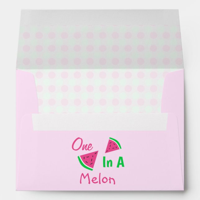 One In A Melon 1st Birthday Envelope (Back (Bottom))