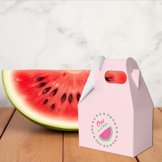 One In A Melon 1st Birthday Favour Box (Creator Uploaded)