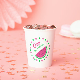 One In A Melon 1st Birthday Paper Cups