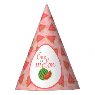 One In A Melon 1st Birthday Watermelon Party Hat