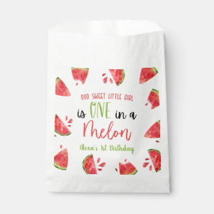 One In A Melon 1st First Birthday Party Watermelon Favour Bags