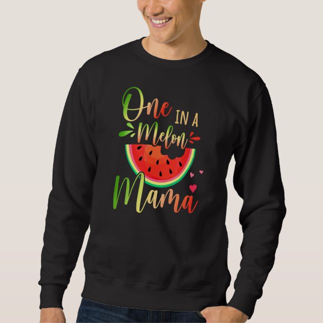 One In A Melon Adorable Cute Fun Summer Watermelon Sweatshirt (Front)