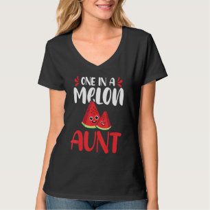 One In A Melon Aunt Watermelon  Family Matching T-Shirt
