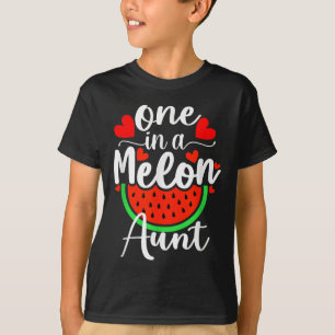 One In A Melon Aunt Watermelon Summer Auntie  T-Shirt