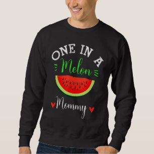 One In A Melon Aunt Watermelon Summer  Family Sweatshirt
