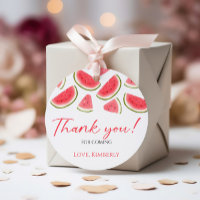 One In A Melon Birthday Favour Tag, Watermelon