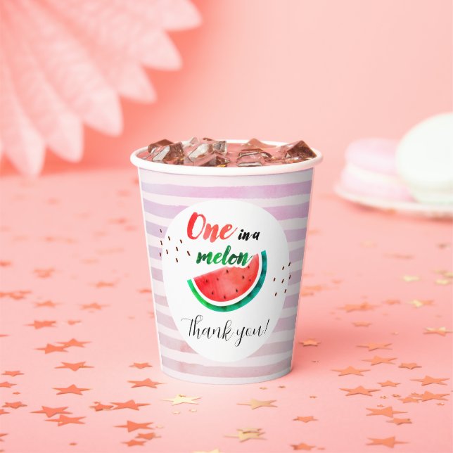 One in a Melon Birthday Paper cup (Insitu)
