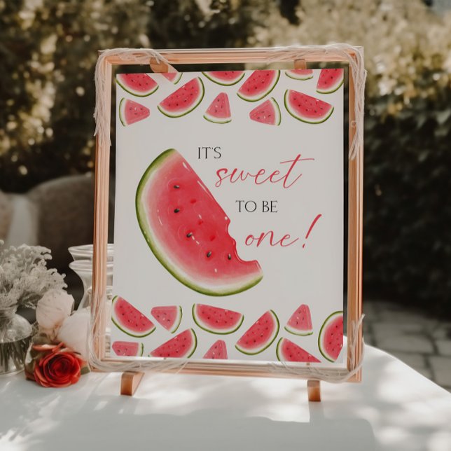 One in a Melon Birthday Sign, Sweet To Be One Pedestal Sign (Creator Uploaded)
