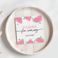 One In A Melon Birthday Watermelon Thank You