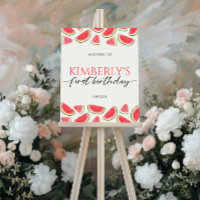 One In A Melon Birthday Welcome Sign