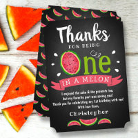 One In A Melon Chalkboard 1st Birthday