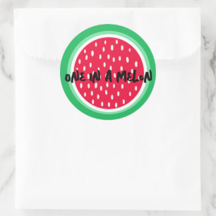 One in A Melon Classic Round Sticker