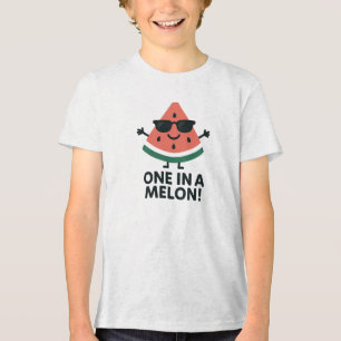 One in a Melon Cool Watermelon Design Tri-Blend Shirt