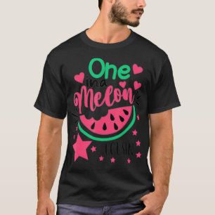 One In A Melon Cousin  Funny Watermelon Family Mat T-Shirt