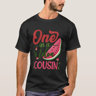 One In A Melon Cousin Watermelon Family Bday Py T-Shirt