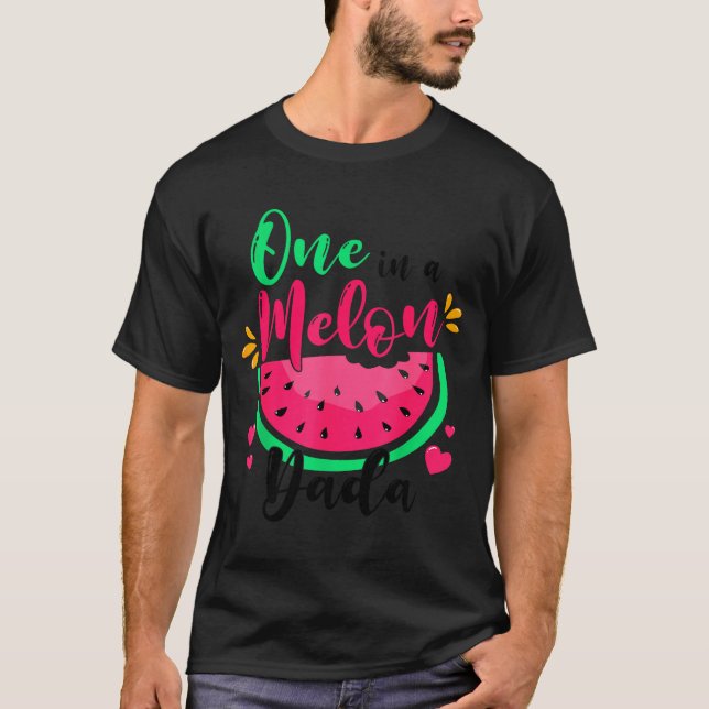 One In A Melon Dada Summer Birthday Party Matching T-Shirt (Front)