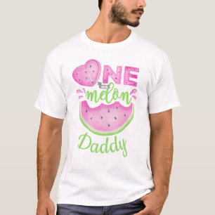 One in a Melon Daddy 1st Birthday Watermelon T-Shirt