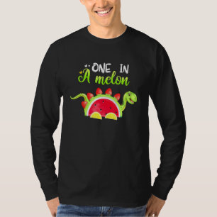 One In A Melon Dinosaur Fruit Watermelon Orange T-Shirt
