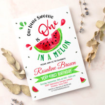 One in a melon First Birthday