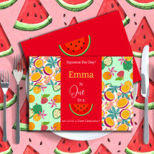 One in a Melon First Birthday Invitation