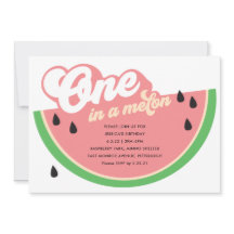 One In a Melon First Birthday Invitation