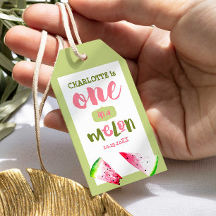 One in a Melon First Birthday Watermelon Cute Gift Tags